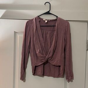 Forever 21 Dusty Rose Drape Blouse